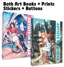 Load image into Gallery viewer, Pixiv: Trading Card Set, Rock-Style Buttons, 20 Prints &amp; Both Art Books
